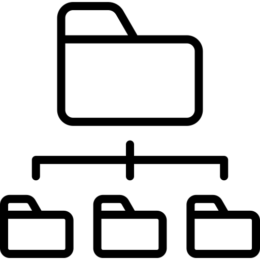 Organized land parcel records icon