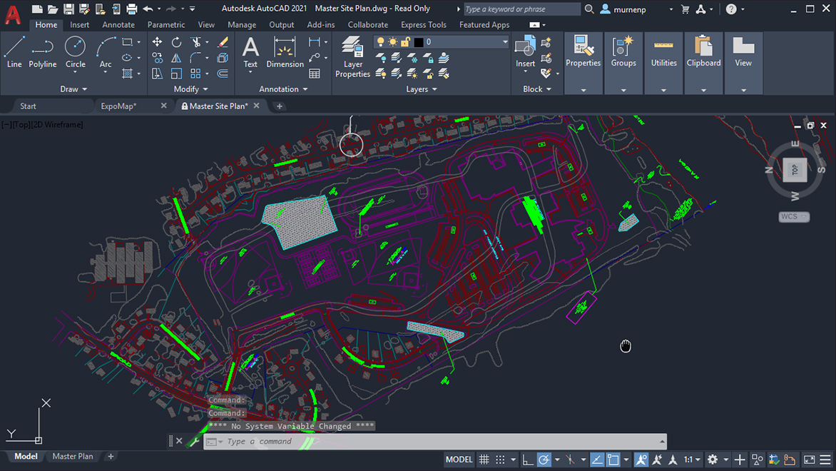 Parcel drawing in AutoCAD