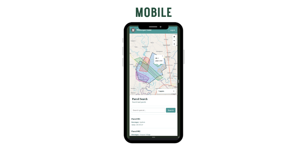 Digital map viewed on a phone